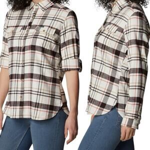 Columbia Plaid Flannel Womens XS Gorpcore Outdoor Classic Hiking Heritage Tartan